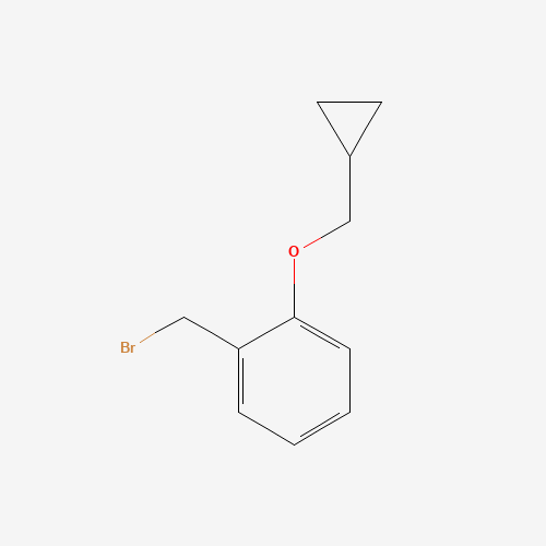 1-(bromomethyl)-2-(cyclopropylmethoxy)benzene (CAS: 1154383-62-6) - Chemical Structure and Molecular Formula 