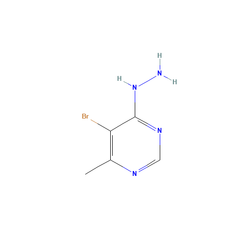(5-bromo-6-methylpyrimidin-4-yl)hydrazine (CAS: 3438-58-2) - Chemical Structure and Molecular Formula 