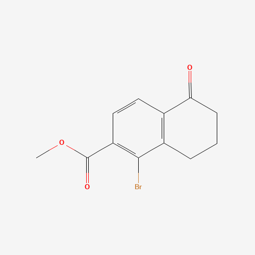 methyl 1-bromo-5-oxo-7,8-dihydro-6H-naphthalene-2-carboxylate (CAS: 1407500-78-0) - Chemical Structure and Molecular Formula 