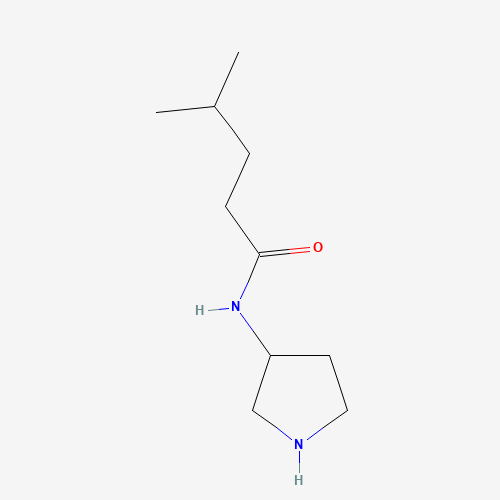 4-methyl-N-pyrrolidin-3-ylpentanamide (CAS: 1154167-98-2) - Chemical Structure and Molecular Formula 