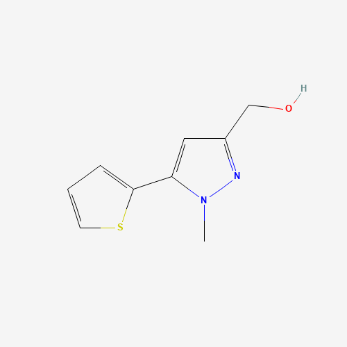 (1-methyl-5-thiophen-2-ylpyrazol-3-yl)methanol (CAS: 879896-47-6) - Chemical Structure and Molecular Formula 