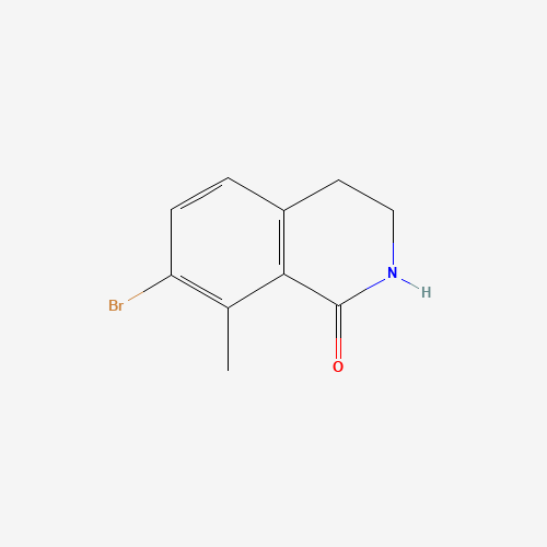 7-bromo-8-methyl-3,4-dihydro-2H-isoquinolin-1-one (CAS: 1616289-47-4) - Chemical Structure and Molecular Formula 