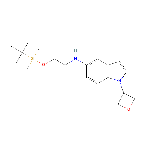 N-[2-[tert-butyl(dimethyl)silyl]oxyethyl]-1-(oxetan-3-yl)indol-5-amine (CAS: 1610800-56-0) - Related Chemical Product