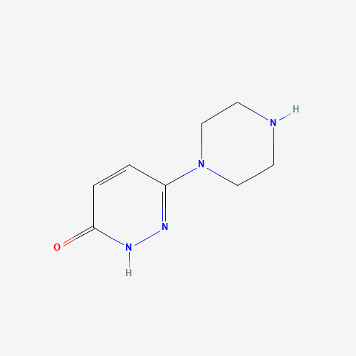 3-piperazin-1-yl-1H-pyridazin-6-one (CAS: 145276-53-5) - Chemical Structure and Molecular Formula 