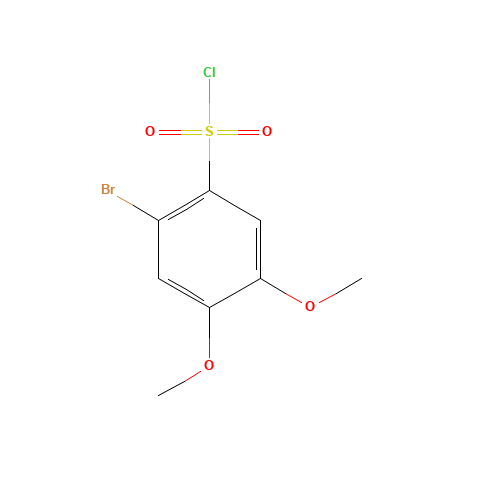 2-bromo-4,5-dimethoxybenzenesulfonyl chloride (CAS: 51072-64-1) - Chemical Structure and Molecular Formula 