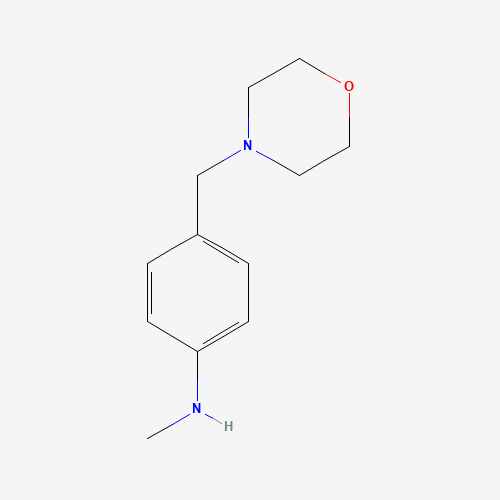 N-methyl-4-(morpholin-4-ylmethyl)aniline (CAS: 29608-35-3) - Chemical Structure and Molecular Formula 