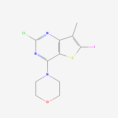 4-(2-chloro-6-iodo-7-methylthieno[3,2-d]pyrimidin-4-yl)morpholine (CAS: 956388-01-5) - Chemical Structure and Molecular Formula 