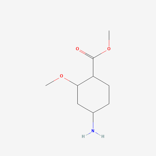 methyl 4-amino-2-methoxycyclohexane-1-carboxylate (CAS: 1411772-66-1) - Chemical Structure and Molecular Formula 