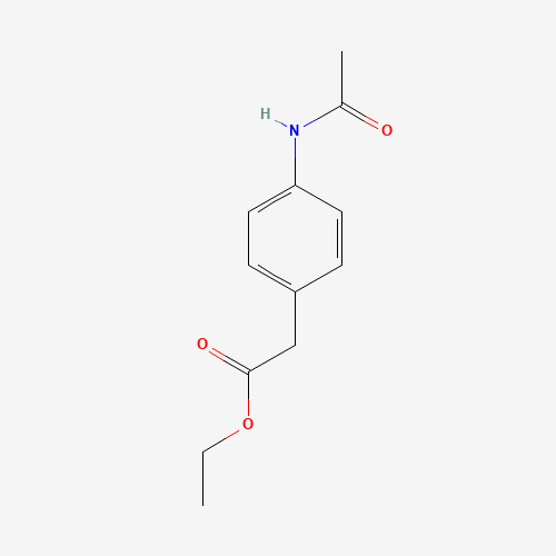 ethyl 2-(4-acetamidophenyl)acetate (CAS: 13475-17-7) - Chemical Structure and Molecular Formula 