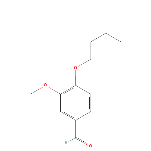 3-methoxy-4-(3-methylbutoxy)benzaldehyde (CAS: 114991-69-4) - Chemical Structure and Molecular Formula 