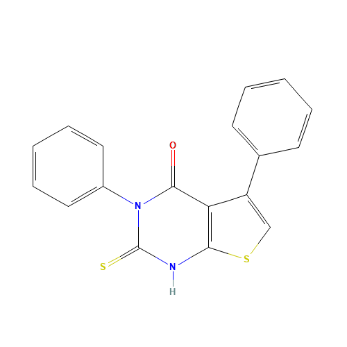 3,5-diphenyl-2-sulfanylidene-1H-thieno[2,3-d]pyrimidin-4-one (CAS: 142465-09-6) - Related Chemical Product