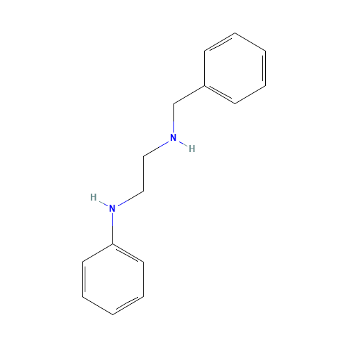 N-benzyl-N'-phenylethane-1,2-diamine (CAS: 58077-34-2) - Chemical Structure and Molecular Formula 