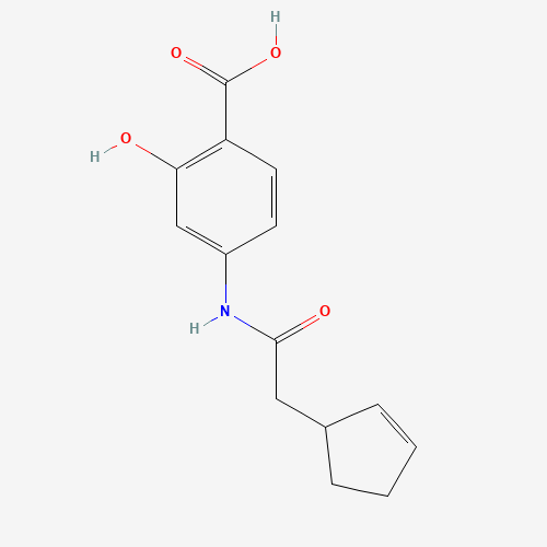 4-[(2-cyclopent-2-en-1-ylacetyl)amino]-2-hydroxybenzoic acid (CAS: 875234-91-6) - Related Chemical Product