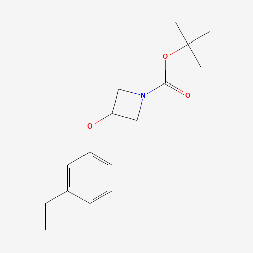 tert-butyl 3-(3-ethylphenoxy)azetidine-1-carboxylate (CAS: 1332300-82-9) - Chemical Structure and Molecular Formula 