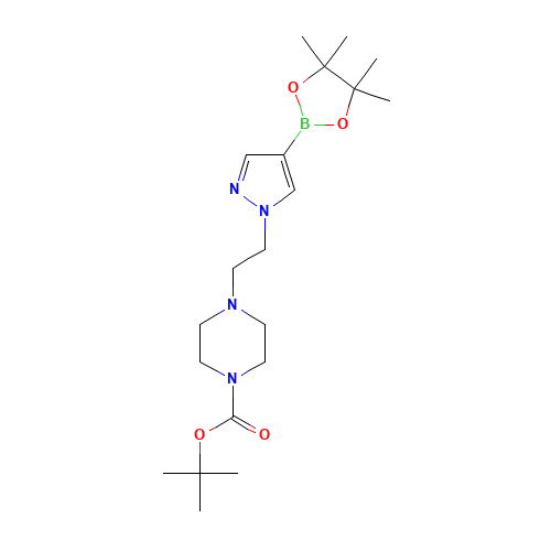 tert-butyl 4-[2-[4-(4,4,5,5-tetramethyl-1,3,2-dioxaborolan-2-yl)pyrazol-1-yl]ethyl]piperazine-1-carboxylate (CAS: 1103508-42-4) - Related Chemical Product