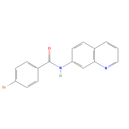 4-bromo-N-quinolin-7-ylbenzamide (CAS: 300383-62-4) - Chemical Structure and Molecular Formula 