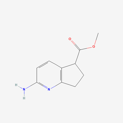 methyl 2-amino-6,7-dihydro-5H-cyclopenta[b]pyridine-5-carboxylate (CAS: 1374575-25-3) - Chemical Structure and Molecular Formula 