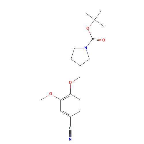 tert-butyl 3-[(4-cyano-2-methoxyphenoxy)methyl]pyrrolidine-1-carboxylate (CAS: 954234-94-7) - Related Chemical Product