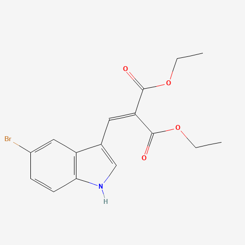diethyl 2-[(5-bromo-1H-indol-3-yl)methylidene]propanedioate (CAS: 93941-03-8) - Chemical Structure and Molecular Formula 