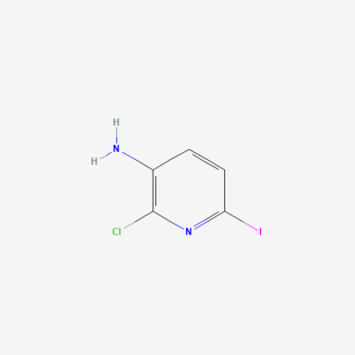 2-chloro-6-iodopyridin-3-amine (CAS: 1032507-20-2) - Chemical Structure and Molecular Formula 