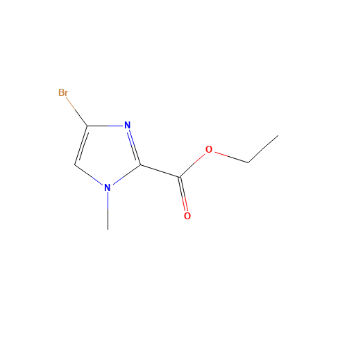 ethyl 4-bromo-1-methylimidazole-2-carboxylate (CAS: 1260672-33-0) - Chemical Structure and Molecular Formula 