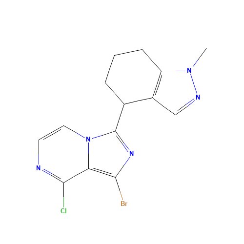 1-bromo-8-chloro-3-(1-methyl-4,5,6,7-tetrahydroindazol-4-yl)imidazo[1,5-a]pyrazine (CAS: 1620564-37-5) - Related Chemical Product