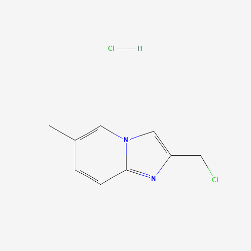 2-(chloromethyl)-6-methylimidazo[1,2-a]pyridine;hydrochloride (CAS: 118000-40-1) - Chemical Structure and Molecular Formula 