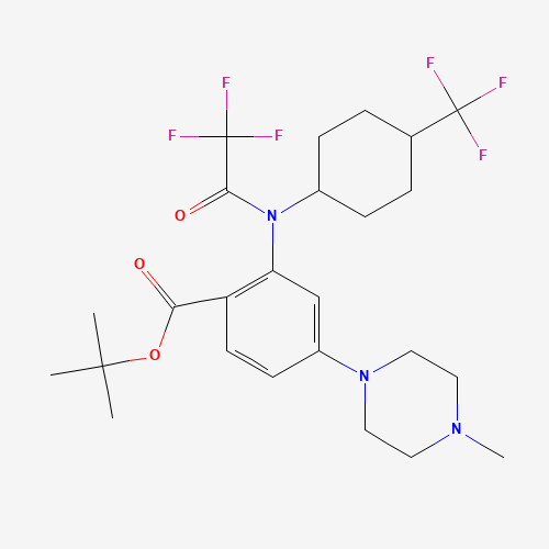 tert-butyl 4-(4-methylpiperazin-1-yl)-2-[(2,2,2-trifluoroacetyl)-[4-(trifluoromethyl)cyclohexyl]amino]benzoate (CAS: 1108746-11-7) - Related Chemical Product