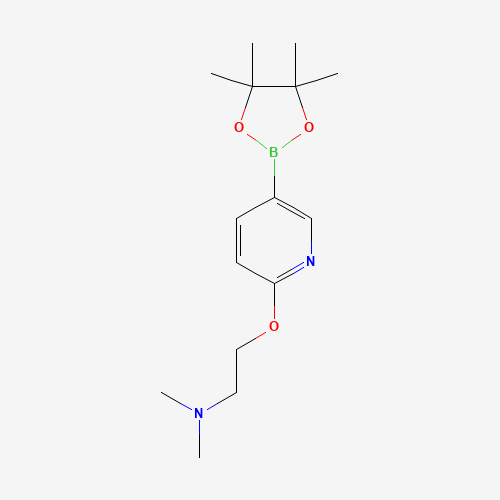 N,N-dimethyl-2-[5-(4,4,5,5-tetramethyl-1,3,2-dioxaborolan-2-yl)pyridin-2-yl]oxyethanamine (CAS: 892501-92-7) - Chemical Structure and Molecular Formula 