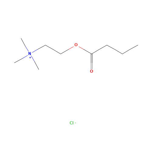2-butanoyloxyethyl(trimethyl)azanium;chloride (CAS: 2963-78-2) - Chemical Structure and Molecular Formula 
