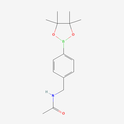 N-[[4-(4,4,5,5-tetramethyl-1,3,2-dioxaborolan-2-yl)phenyl]methyl]acetamide (CAS: 1235450-93-7) - Related Chemical Product