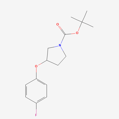 tert-butyl 3-(4-fluorophenoxy)pyrrolidine-1-carboxylate (CAS: 950648-92-7) - Chemical Structure and Molecular Formula 