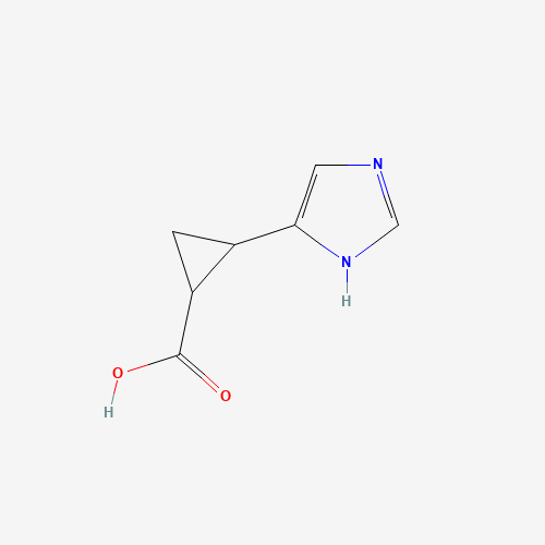 2-(1H-imidazol-5-yl)cyclopropane-1-carboxylic acid (CAS: 741998-06-1) - Chemical Structure and Molecular Formula 