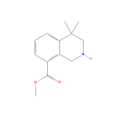 methyl 4,4-dimethyl-2,3-dihydro-1H-isoquinoline-8-carboxylate (CAS: 1203683-50-4) - Chemical Structure and Molecular Formula 