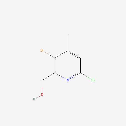 (3-bromo-6-chloro-4-methylpyridin-2-yl)methanol (CAS: 1374134-46-9) - Chemical Structure and Molecular Formula 