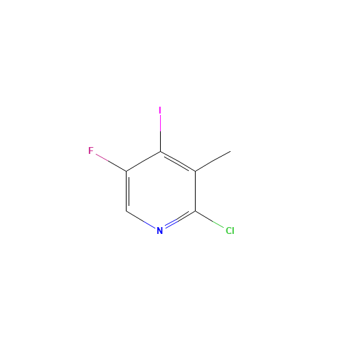 2-chloro-5-fluoro-4-iodo-3-methylpyridine (CAS: 884494-50-2) - Chemical Structure and Molecular Formula 