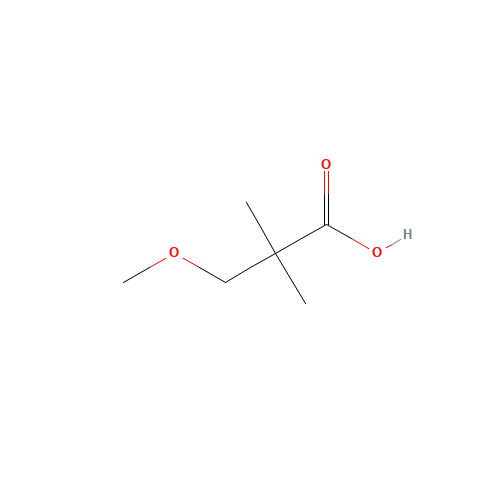 3-methoxy-2,2-dimethylpropanoic acid (CAS: 64241-78-7) - Chemical Structure and Molecular Formula 