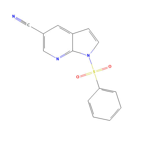 1-(benzenesulfonyl)pyrrolo[2,3-b]pyridine-5-carbonitrile (CAS: 1015608-95-3) - Related Chemical Product