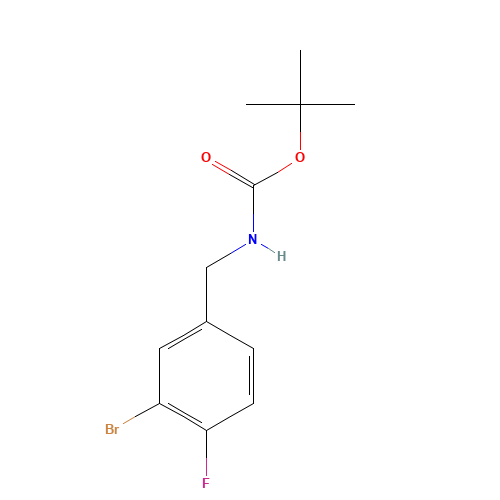 tert-butyl N-[(3-bromo-4-fluorophenyl)methyl]carbamate (CAS: 375853-85-3) - Related Chemical Product