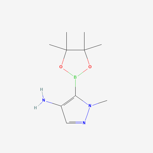 1-methyl-5-(4,4,5,5-tetramethyl-1,3,2-dioxaborolan-2-yl)pyrazol-4-amine (CAS: 948593-45-1) - Chemical Structure and Molecular Formula 