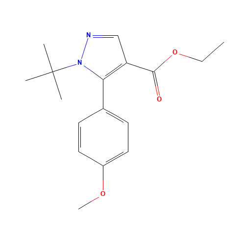 ethyl 1-tert-butyl-5-(4-methoxyphenyl)pyrazole-4-carboxylate (CAS: 1245207-16-2) - Related Chemical Product