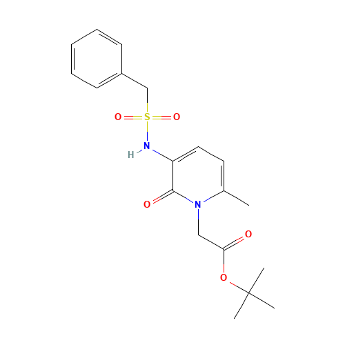 tert-butyl 2-[3-(benzylsulfonylamino)-6-methyl-2-oxopyridin-1-yl]acetate (CAS: 179524-35-7) - Chemical Structure and Molecular Formula 