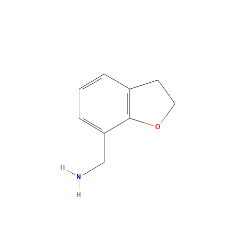 2,3-dihydro-1-benzofuran-7-ylmethanamine (CAS: 361393-65-9) - Chemical Structure and Molecular Formula 