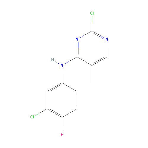 2-chloro-N-(3-chloro-4-fluorophenyl)-5-methylpyrimidin-4-amine (CAS: 1341200-67-6) - Related Chemical Product
