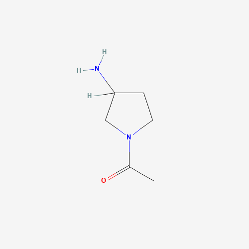 1-(3-aminopyrrolidin-1-yl)ethanone (CAS: 833483-45-7) - Chemical Structure and Molecular Formula 