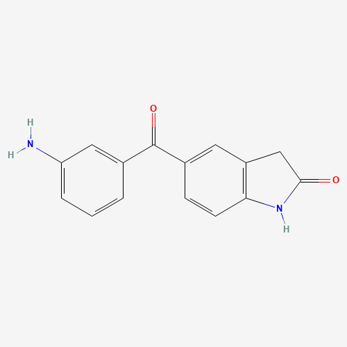 5-(3-aminobenzoyl)-1,3-dihydroindol-2-one (CAS: 920002-44-4) - Chemical Structure and Molecular Formula 