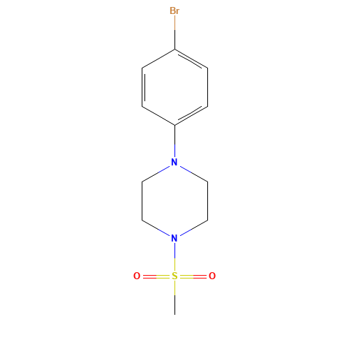 1-(4-bromophenyl)-4-methylsulfonylpiperazine (CAS: 357647-98-4) - Chemical Structure and Molecular Formula 