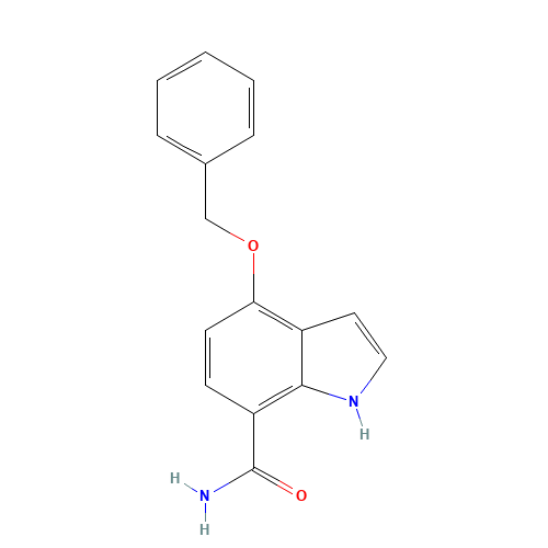 4-phenylmethoxy-1H-indole-7-carboxamide (CAS: 1253792-07-2) - Chemical Structure and Molecular Formula 