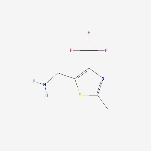 [2-methyl-4-(trifluoromethyl)-1,3-thiazol-5-yl]methanamine (CAS: 1283720-60-4) - Chemical Structure and Molecular Formula 