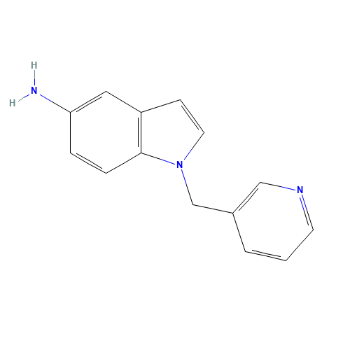 1-(pyridin-3-ylmethyl)indol-5-amine (CAS: 181632-61-1) - Chemical Structure and Molecular Formula 